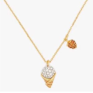 Kate Spade NWT What‎ A Snack Strawberry Ice Cream Pendant Necklace